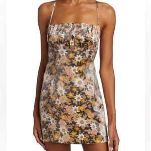 RUMER Paloma Floral Ruched Mini Dress